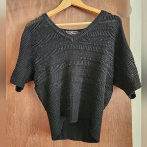 Almost Famous Sheer T-Shirt Sweater Black